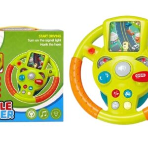 Little Driver Kids Steering Wheel Toy – Interactive Car Driving Toy with Lights & Sounds