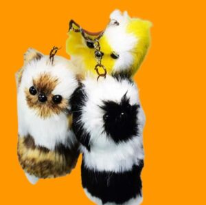 Black Brown CAT keychain